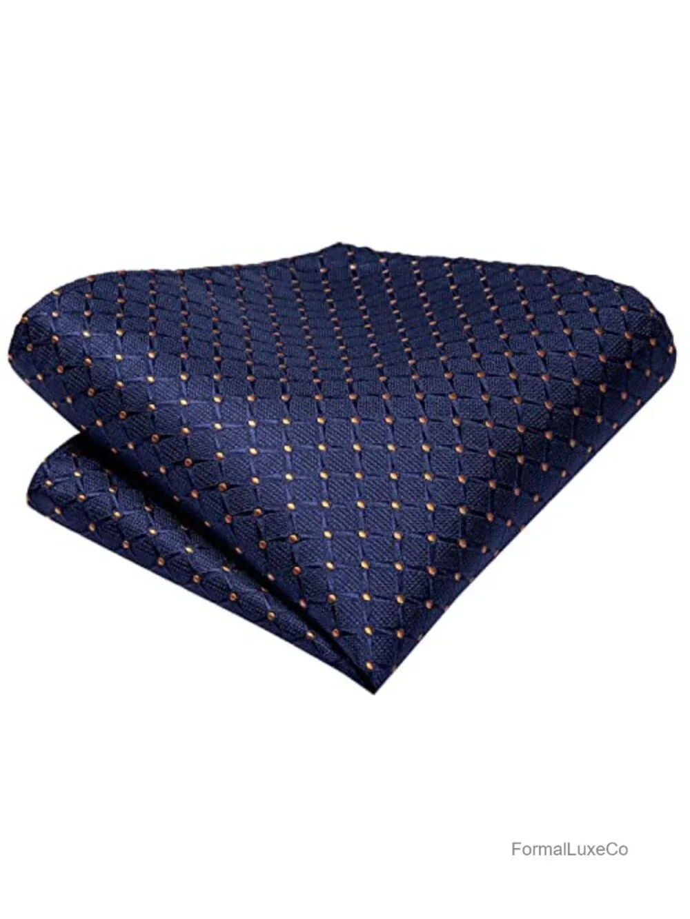 Extra Long Silk Paisley Necktie Set with Pocket Square & Cufflinks for Big and